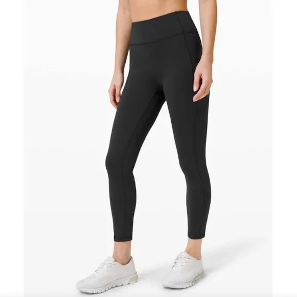 Lululemon Invigorate High Rise Tight side pocket 25" Sz 2  Running Yoga Athletic